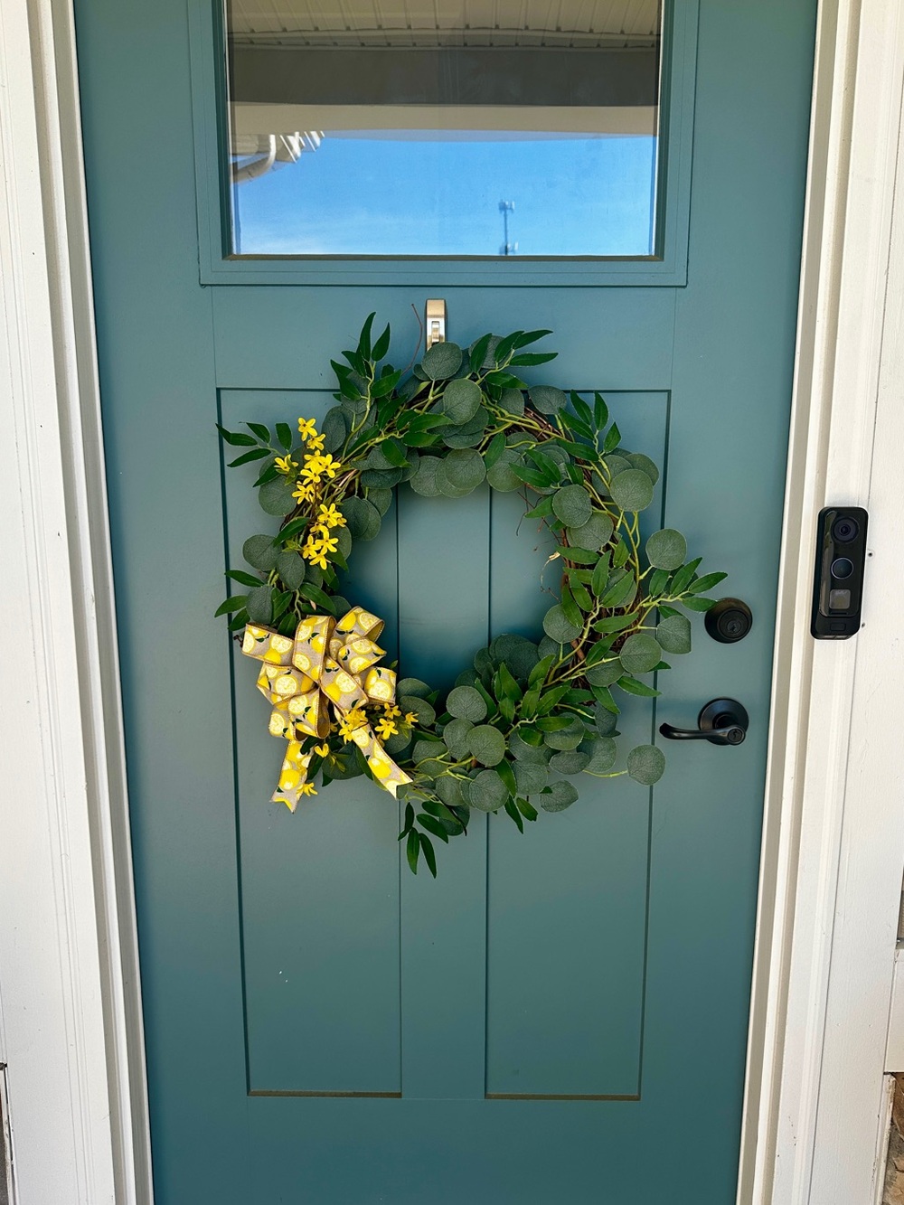 Lemon Grapevine Wreath | Summer Front Door Decor | Handmade Farmhouse Wreath - Picture 5 of 6